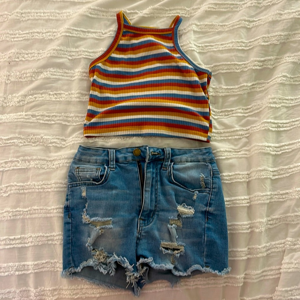 ✨SET✨Tank Top and Shorts Teen Outfit Set || Girls Size 12-13Y